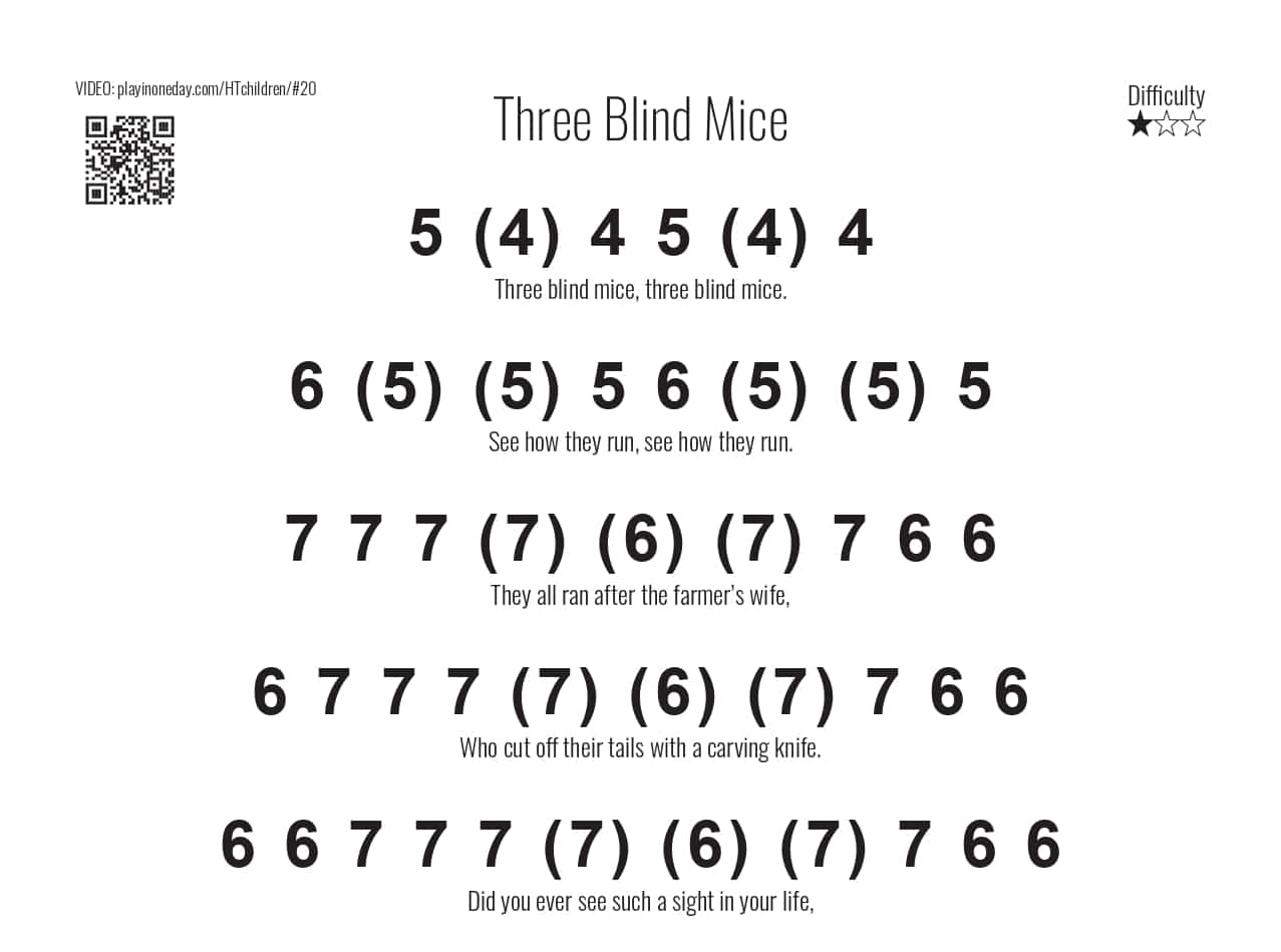Three Blind Mice tabs